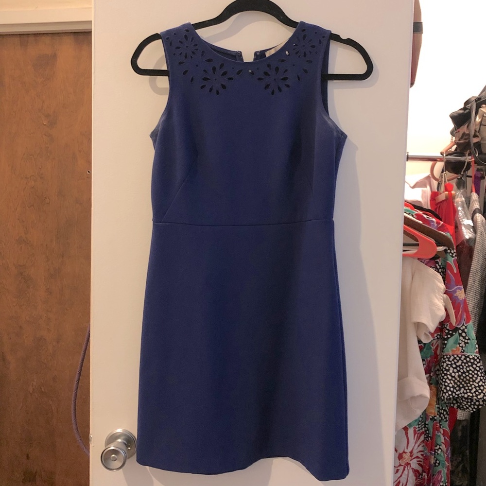Loft Blue Eyelet Dress